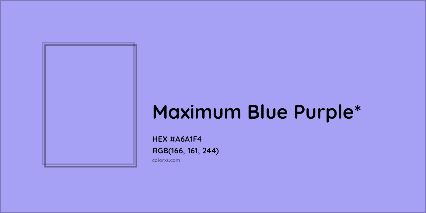 HEX #A6A1F4 Color Name, Color Code, Palettes, Similar Paints, Images