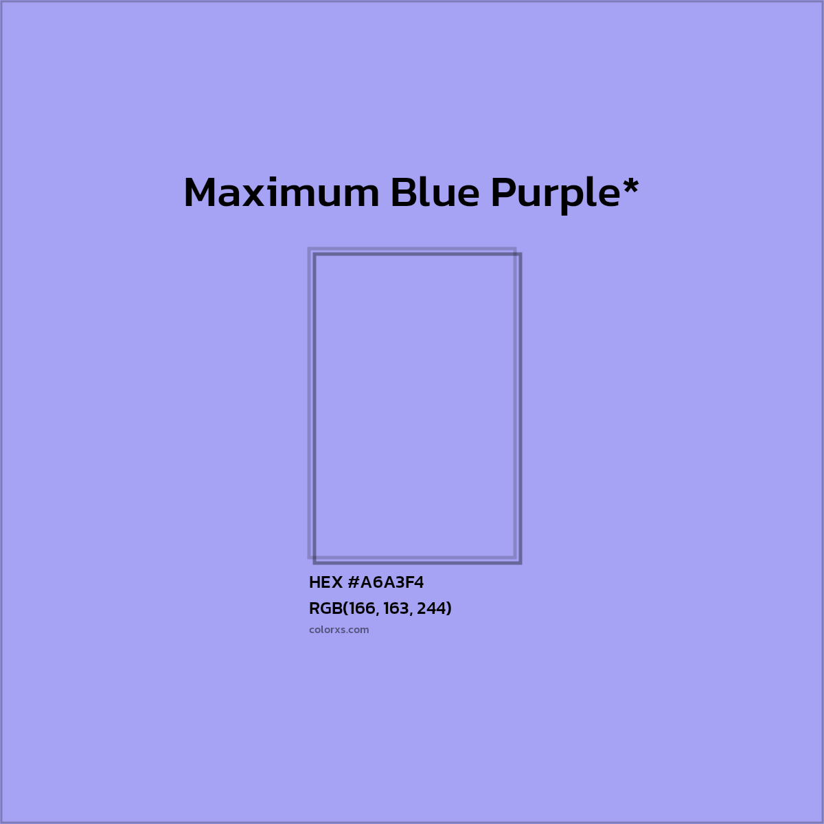 HEX #A6A3F4 Color Name, Color Code, Palettes, Similar Paints, Images