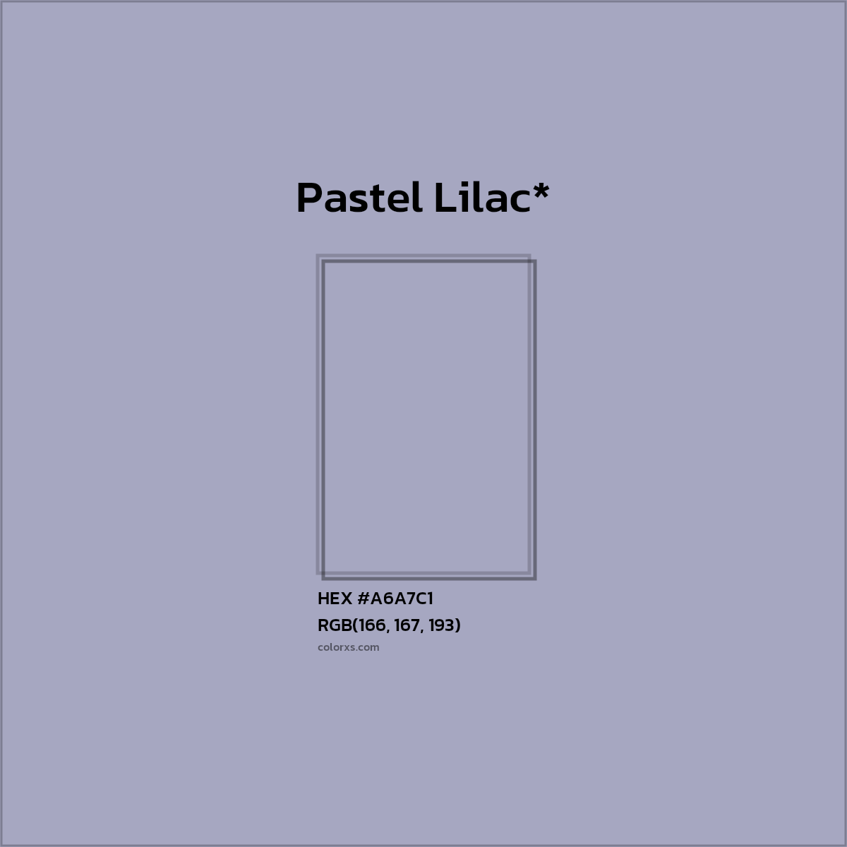 HEX #A6A7C1 Color Name, Color Code, Palettes, Similar Paints, Images