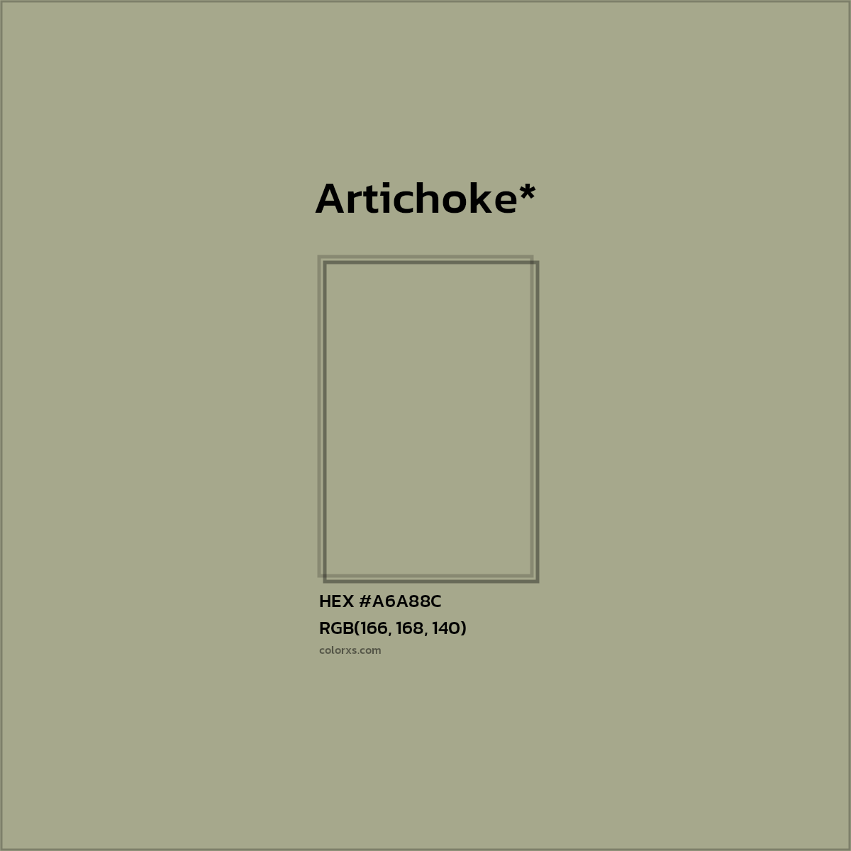 HEX #A6A88C Color Name, Color Code, Palettes, Similar Paints, Images
