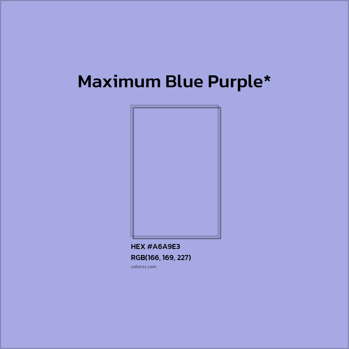 HEX #A6A9E3 Color Name, Color Code, Palettes, Similar Paints, Images