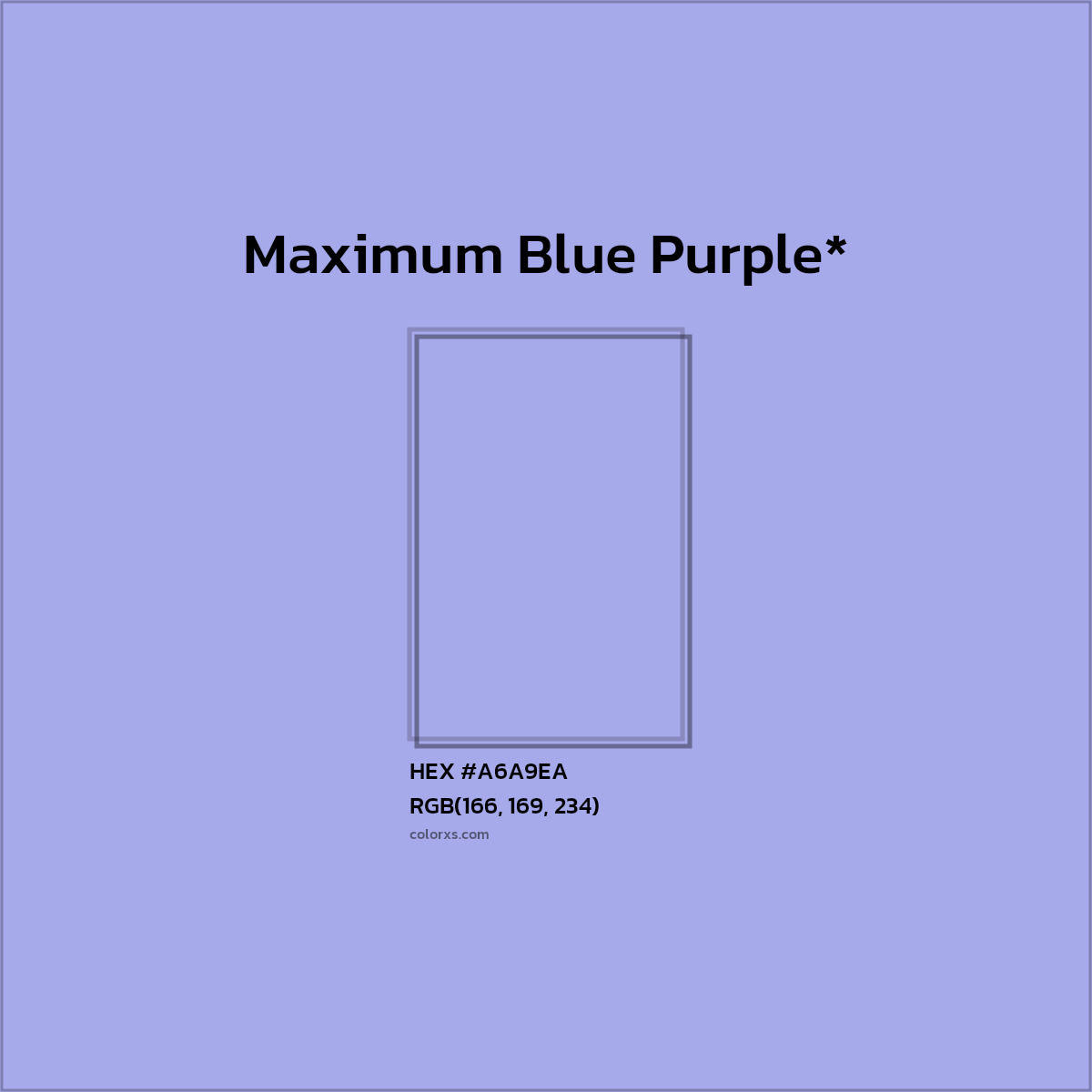 HEX #A6A9EA Color Name, Color Code, Palettes, Similar Paints, Images