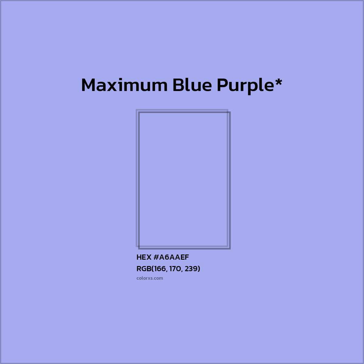 HEX #A6AAEF Color Name, Color Code, Palettes, Similar Paints, Images