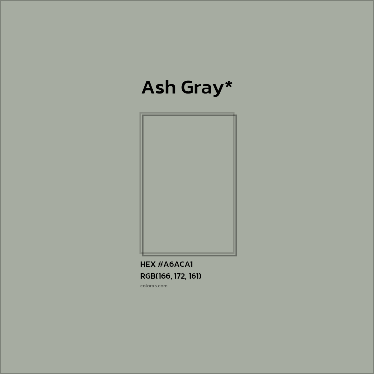 HEX #A6ACA1 Color Name, Color Code, Palettes, Similar Paints, Images