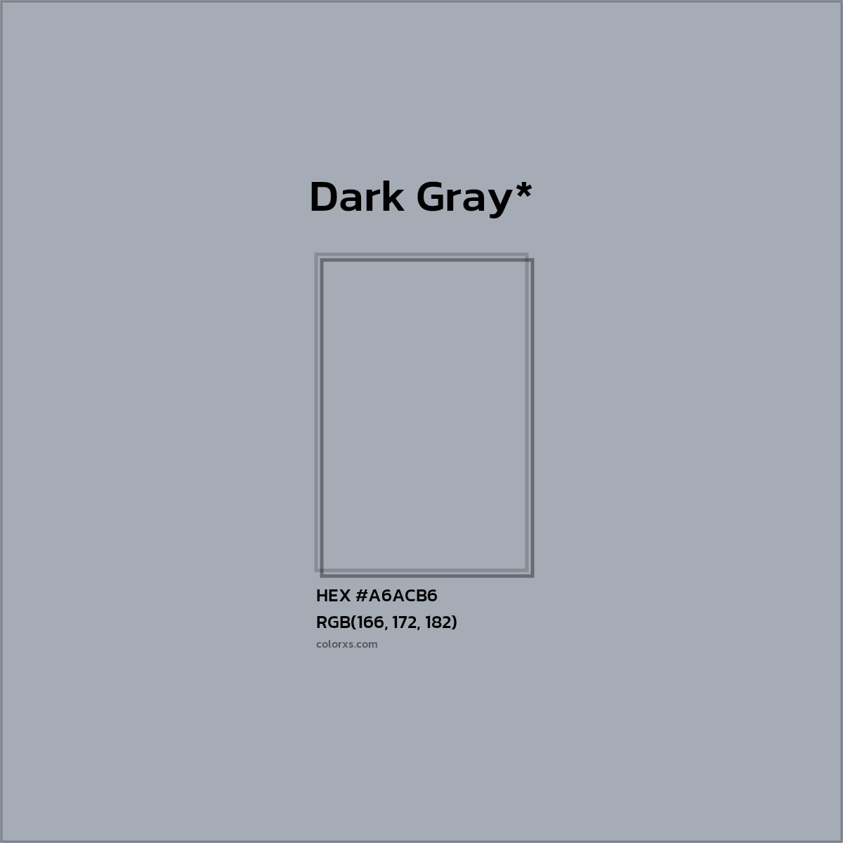 HEX #A6ACB6 Color Name, Color Code, Palettes, Similar Paints, Images