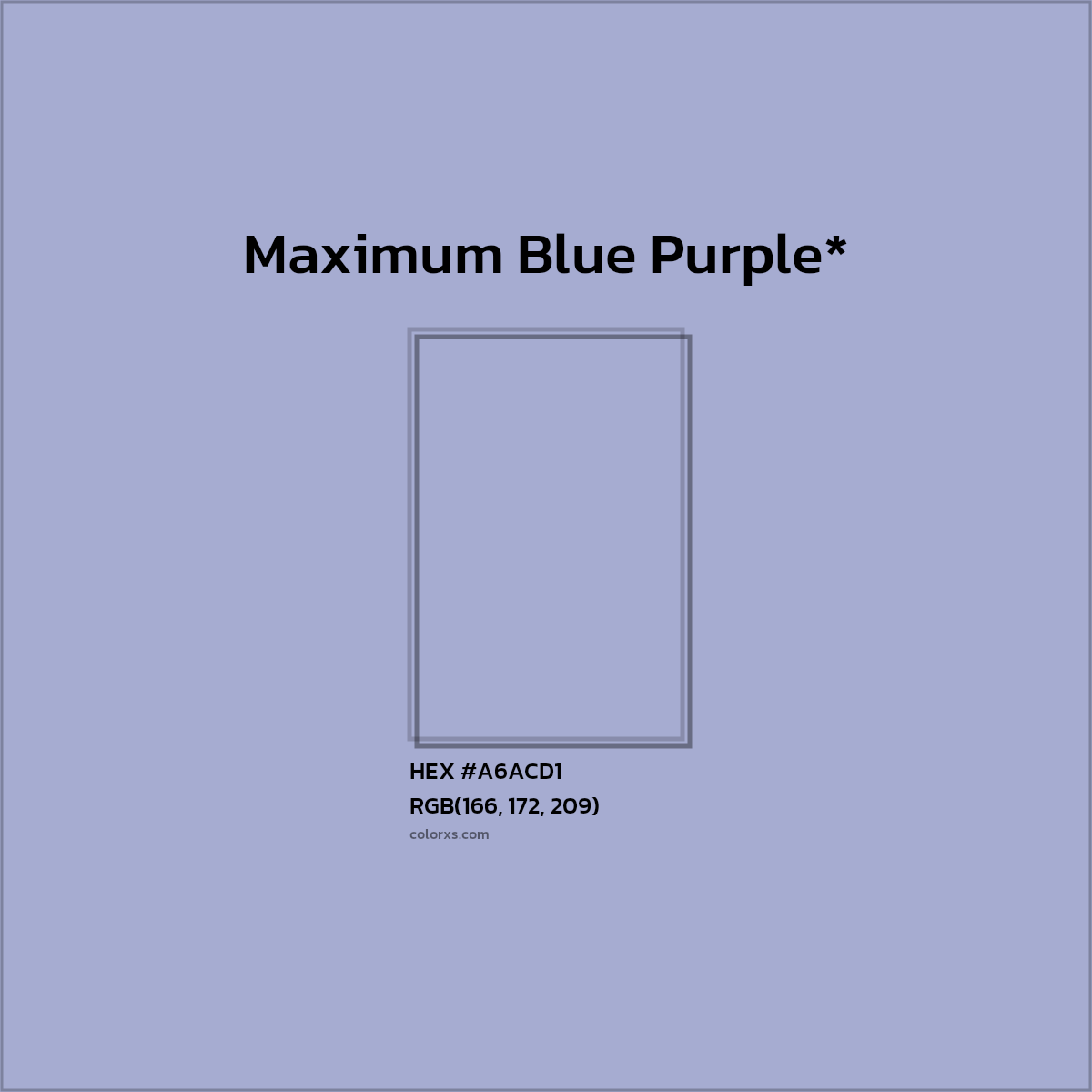 HEX #A6ACD1 Color Name, Color Code, Palettes, Similar Paints, Images