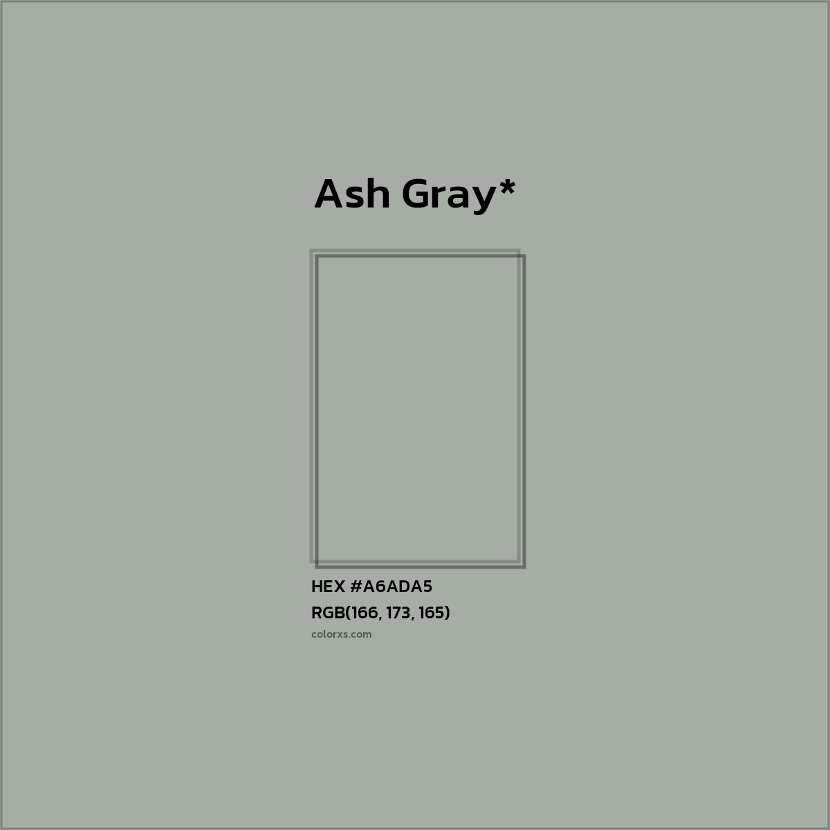 HEX #A6ADA5 Color Name, Color Code, Palettes, Similar Paints, Images