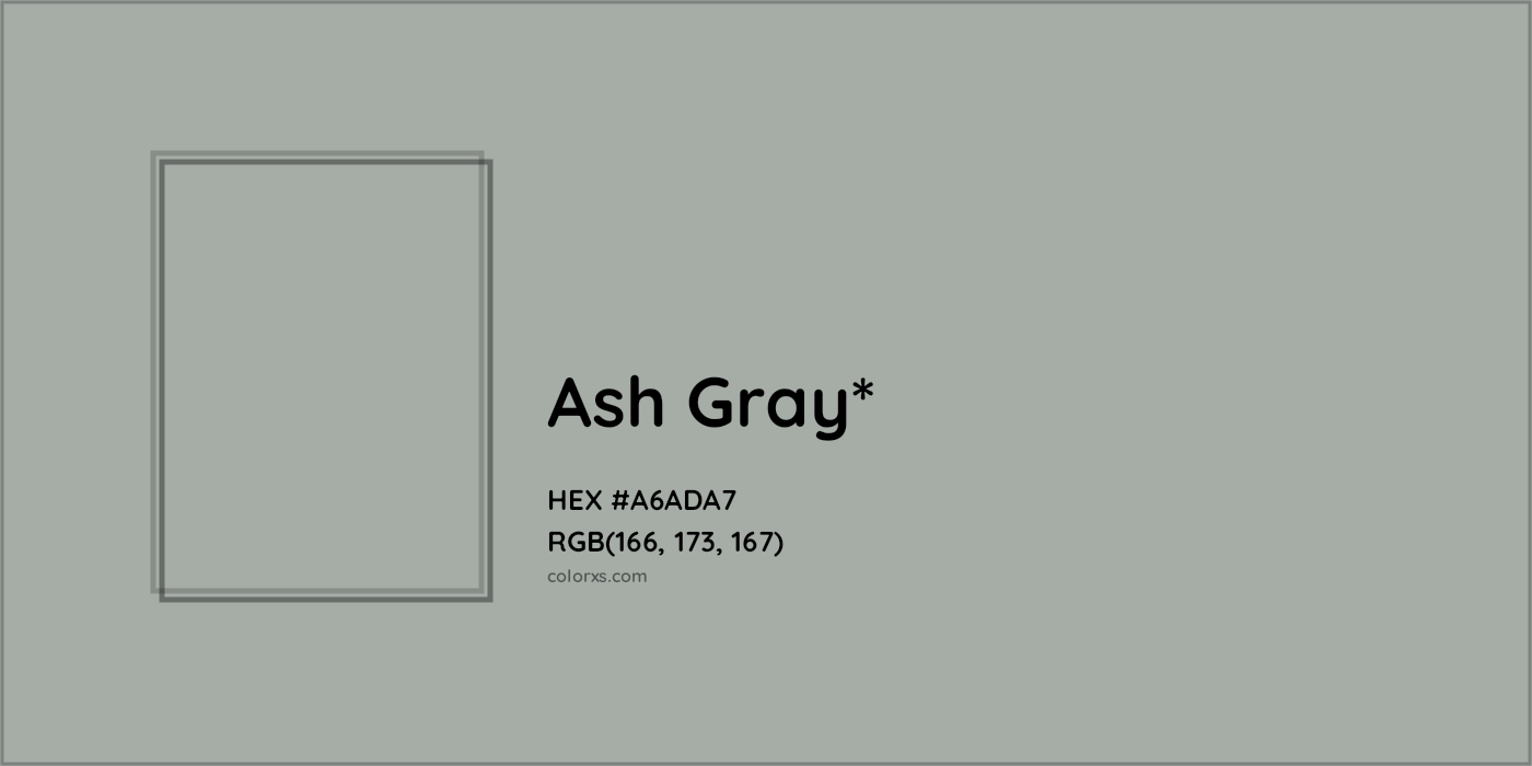 HEX #A6ADA7 Color Name, Color Code, Palettes, Similar Paints, Images
