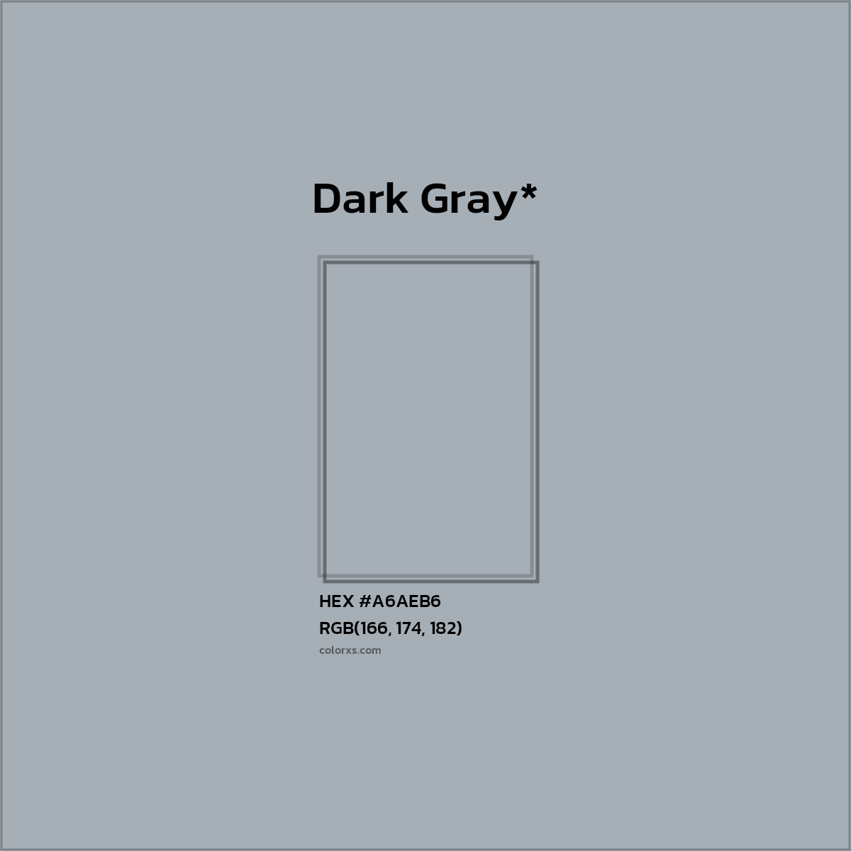 HEX #A6AEB6 Color Name, Color Code, Palettes, Similar Paints, Images