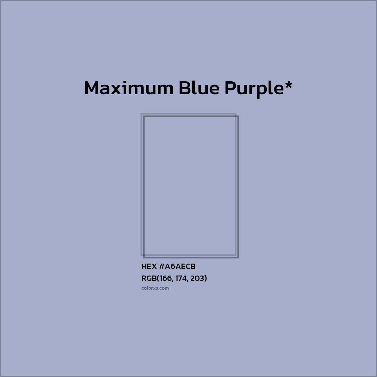 HEX #A6AECB Color Name, Color Code, Palettes, Similar Paints, Images