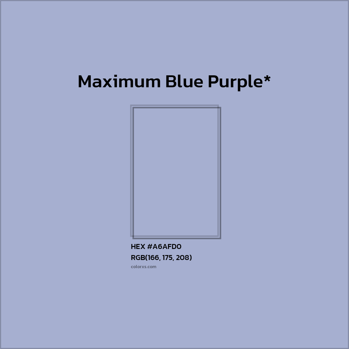 HEX #A6AFD0 Color Name, Color Code, Palettes, Similar Paints, Images