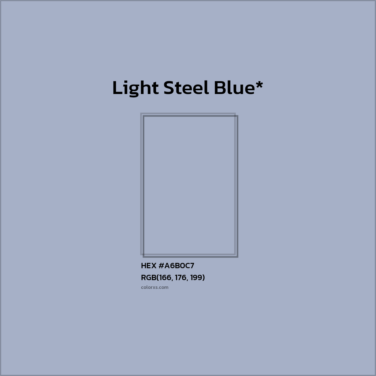 HEX #A6B0C7 Color Name, Color Code, Palettes, Similar Paints, Images