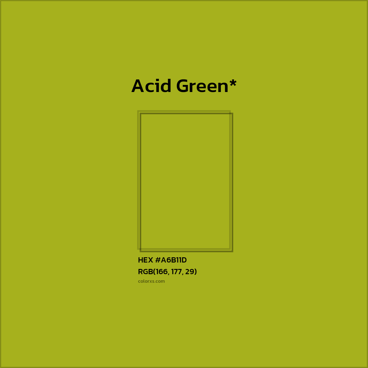 HEX #A6B11D Color Name, Color Code, Palettes, Similar Paints, Images