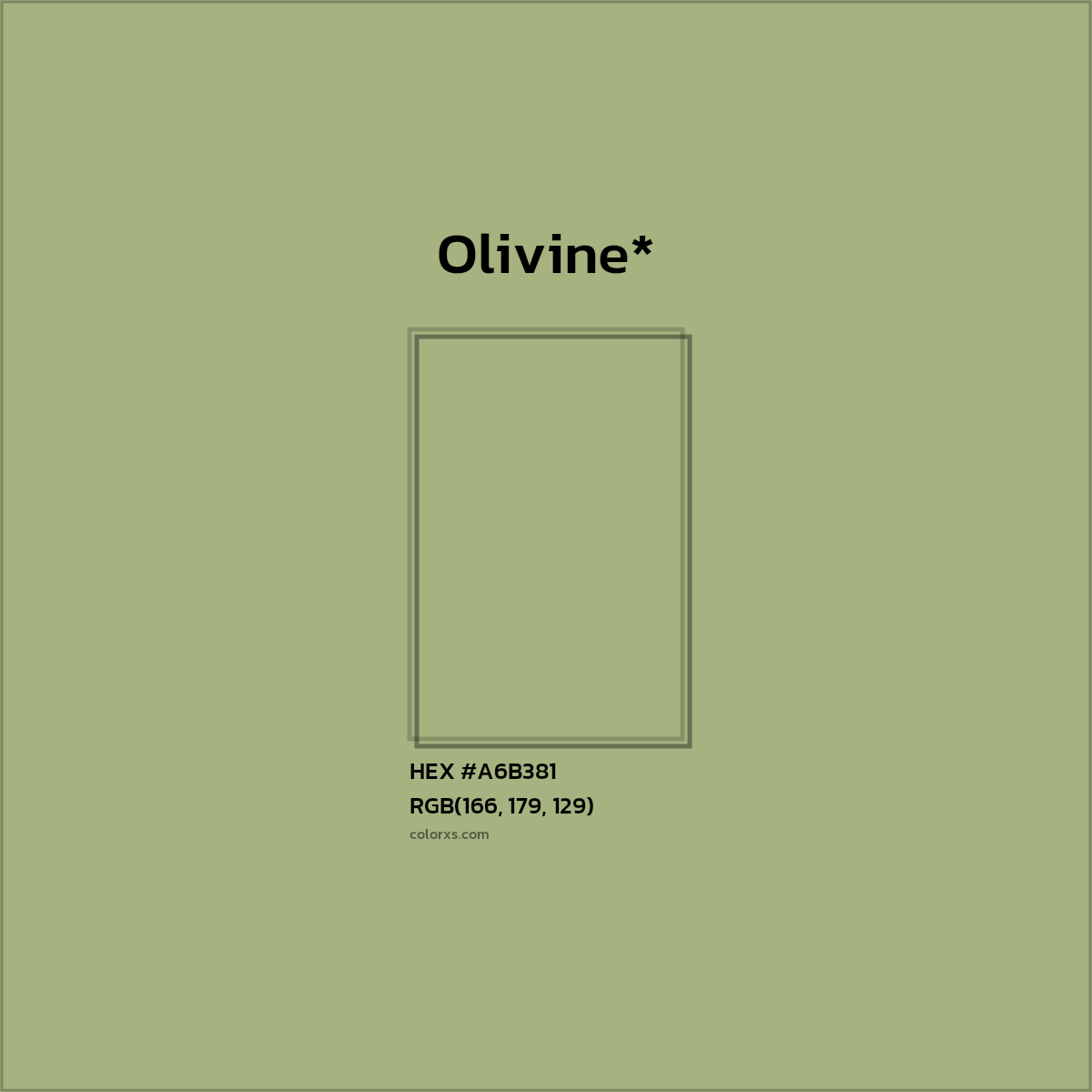 HEX #A6B381 Color Name, Color Code, Palettes, Similar Paints, Images