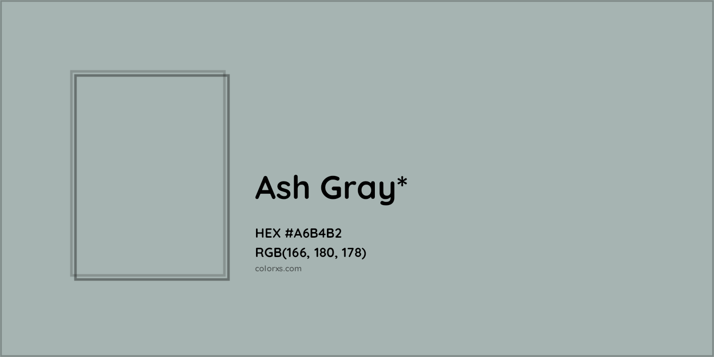 HEX #A6B4B2 Color Name, Color Code, Palettes, Similar Paints, Images