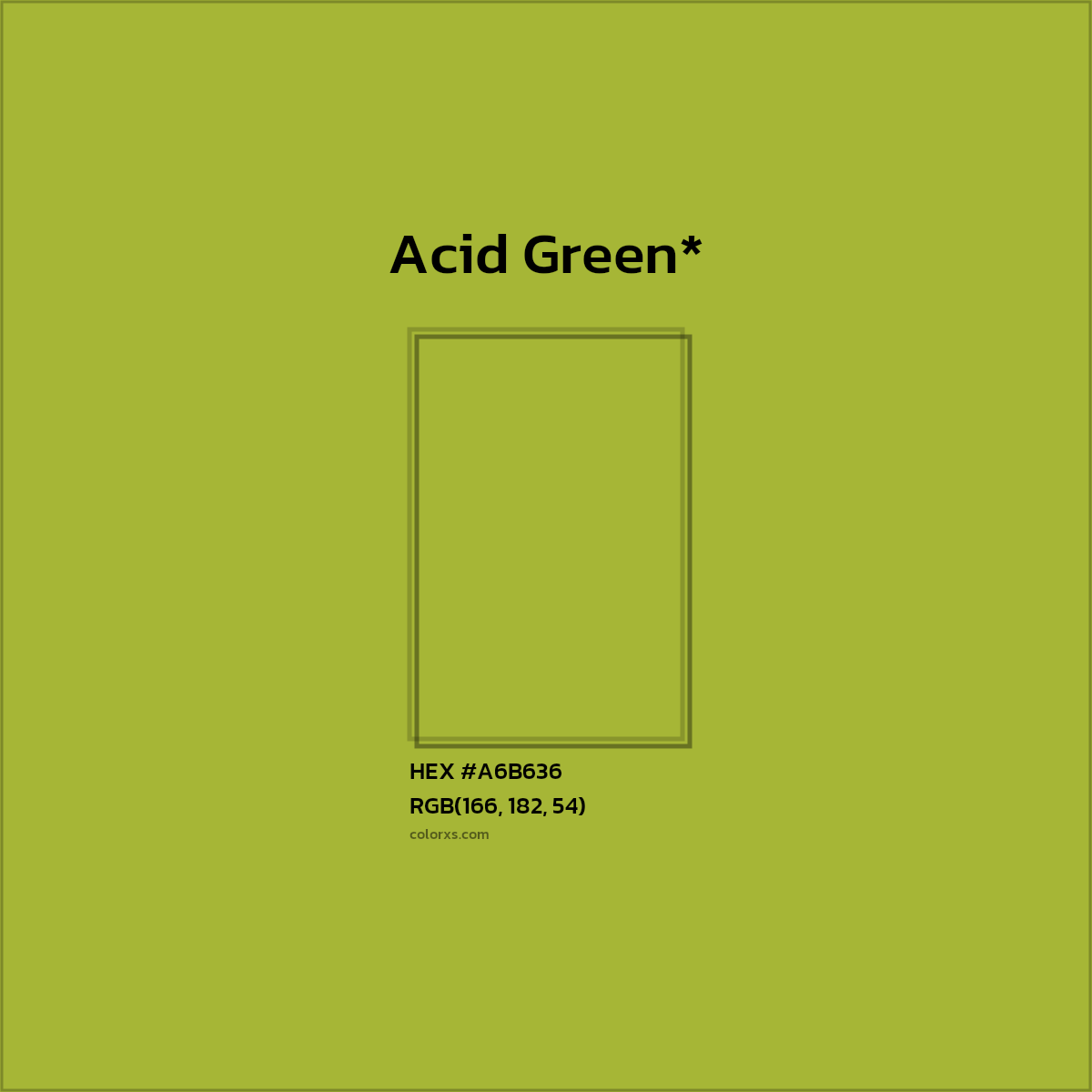HEX #A6B636 Color Name, Color Code, Palettes, Similar Paints, Images