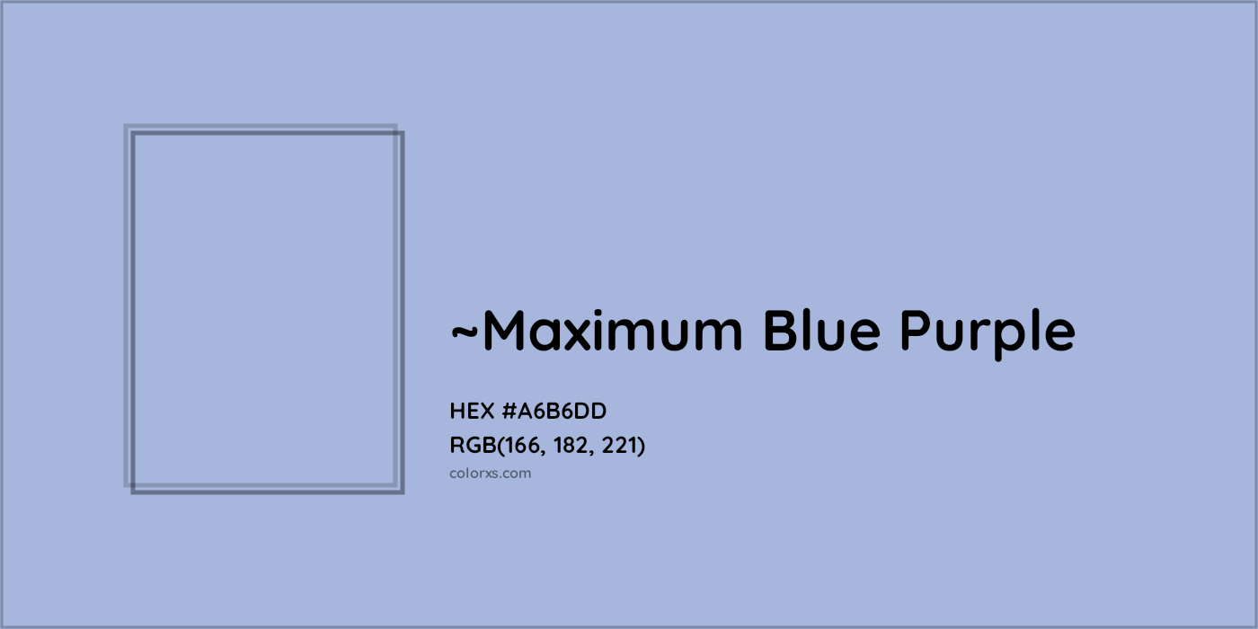 HEX #A6B6DD Color Name, Color Code, Palettes, Similar Paints, Images
