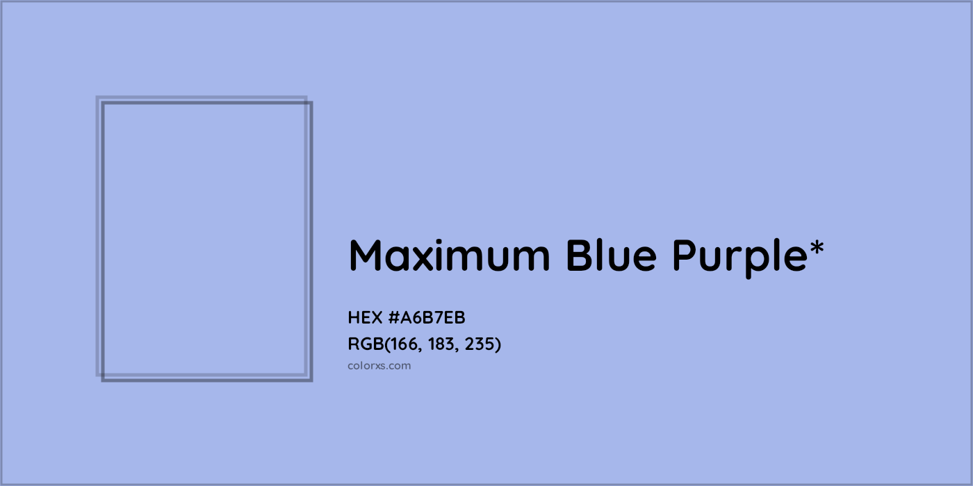 HEX #A6B7EB Color Name, Color Code, Palettes, Similar Paints, Images