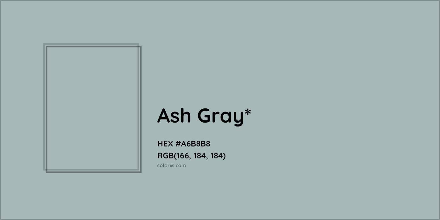 HEX #A6B8B8 Color Name, Color Code, Palettes, Similar Paints, Images