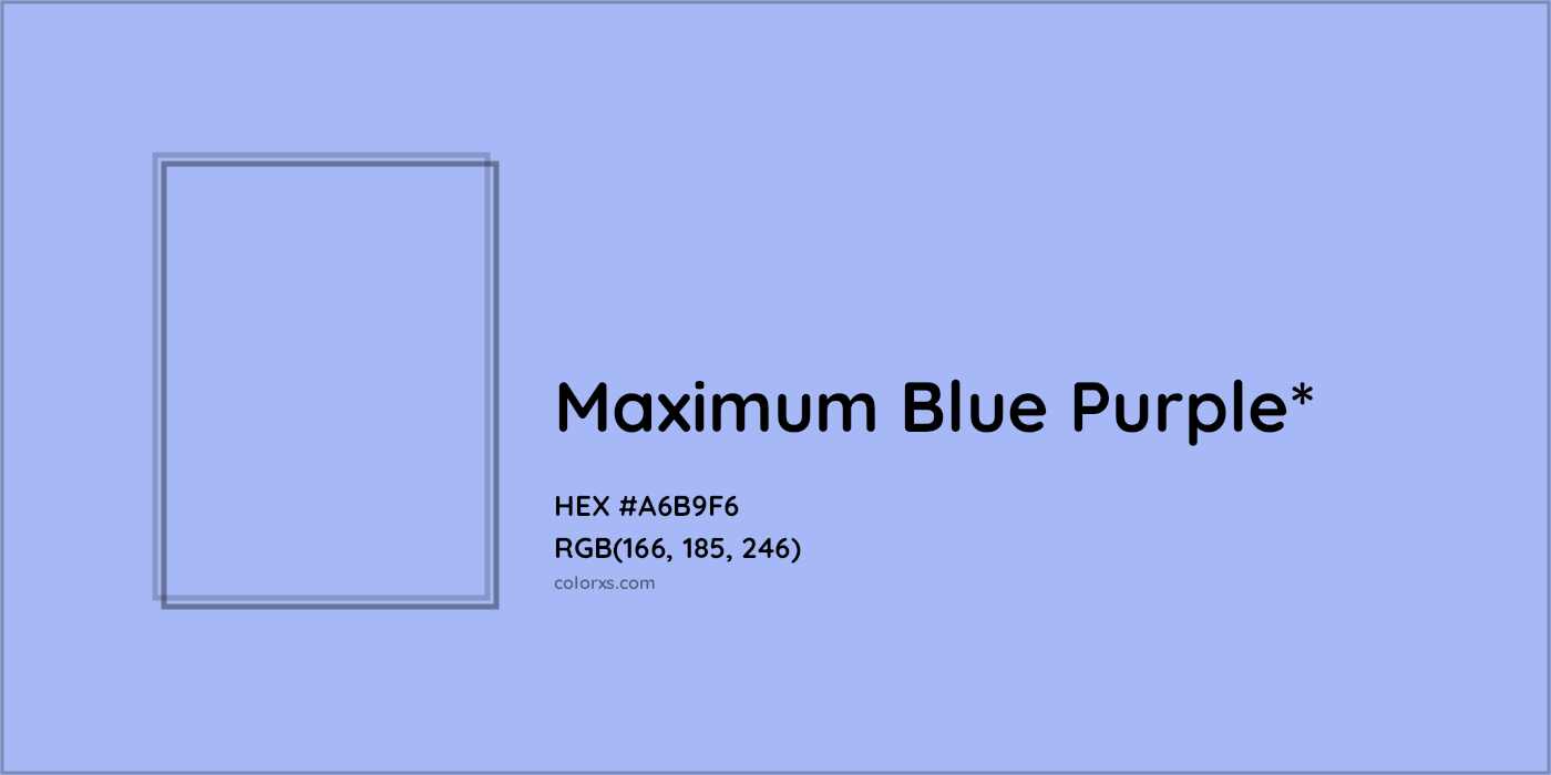 HEX #A6B9F6 Color Name, Color Code, Palettes, Similar Paints, Images