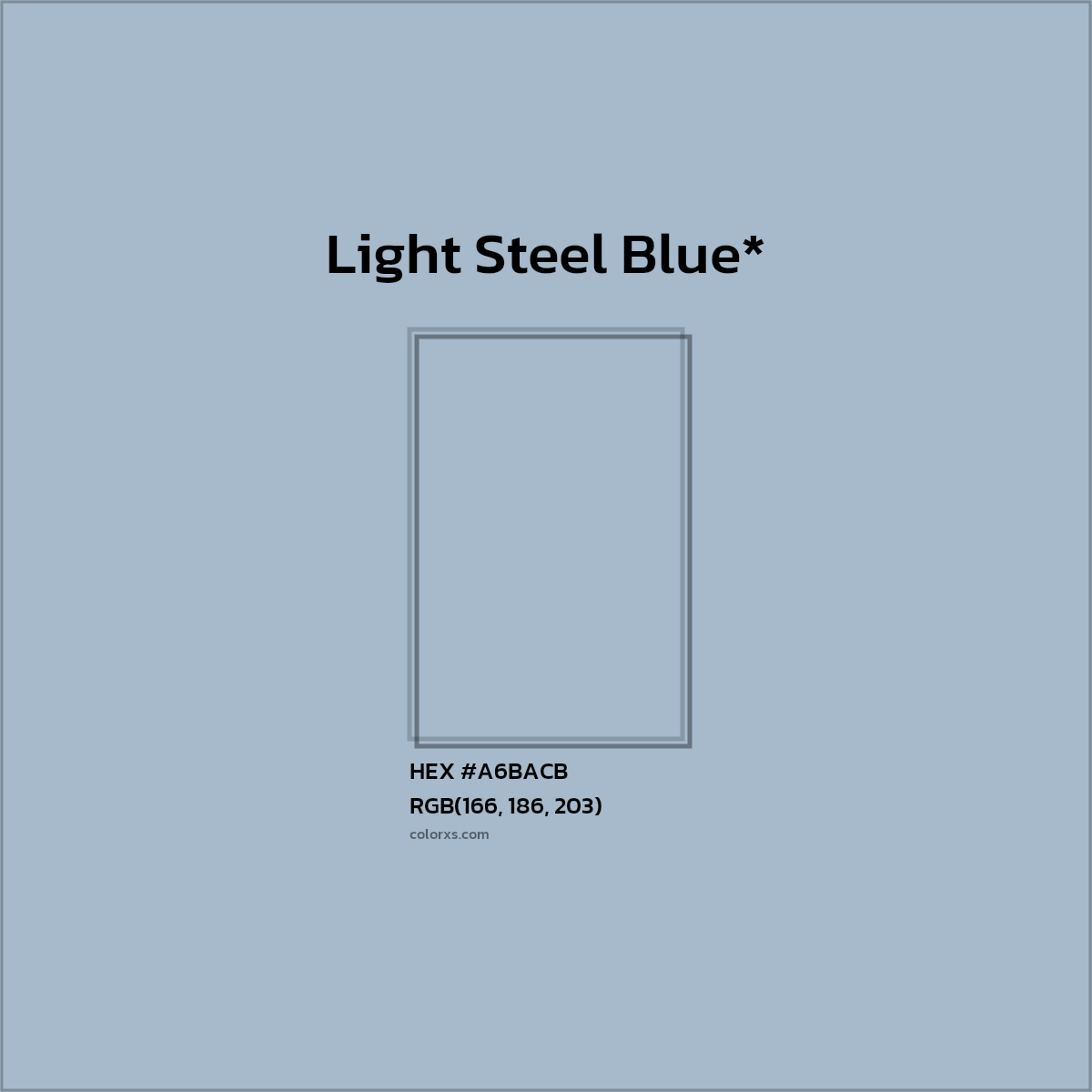 HEX #A6BACB Color Name, Color Code, Palettes, Similar Paints, Images