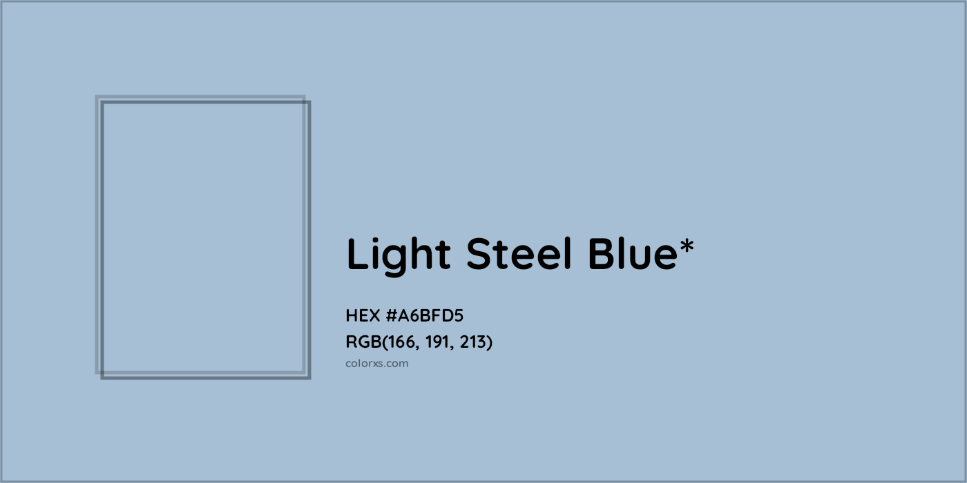 HEX #A6BFD5 Color Name, Color Code, Palettes, Similar Paints, Images