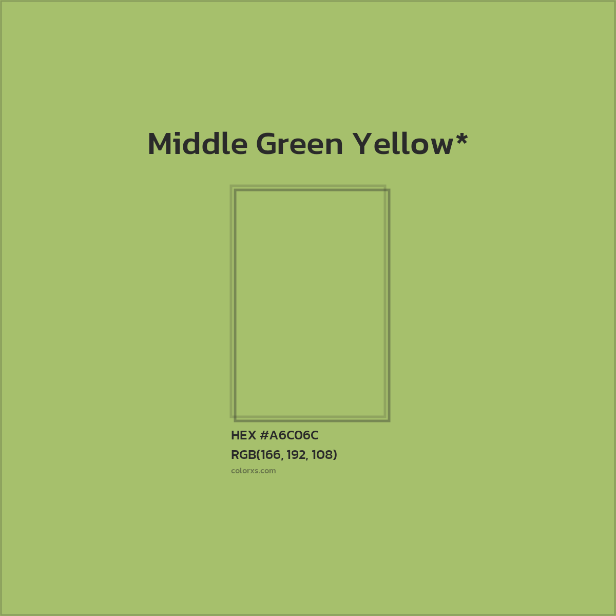 HEX #A6C06C Color Name, Color Code, Palettes, Similar Paints, Images