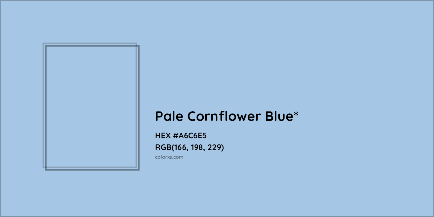 HEX #A6C6E5 Color Name, Color Code, Palettes, Similar Paints, Images