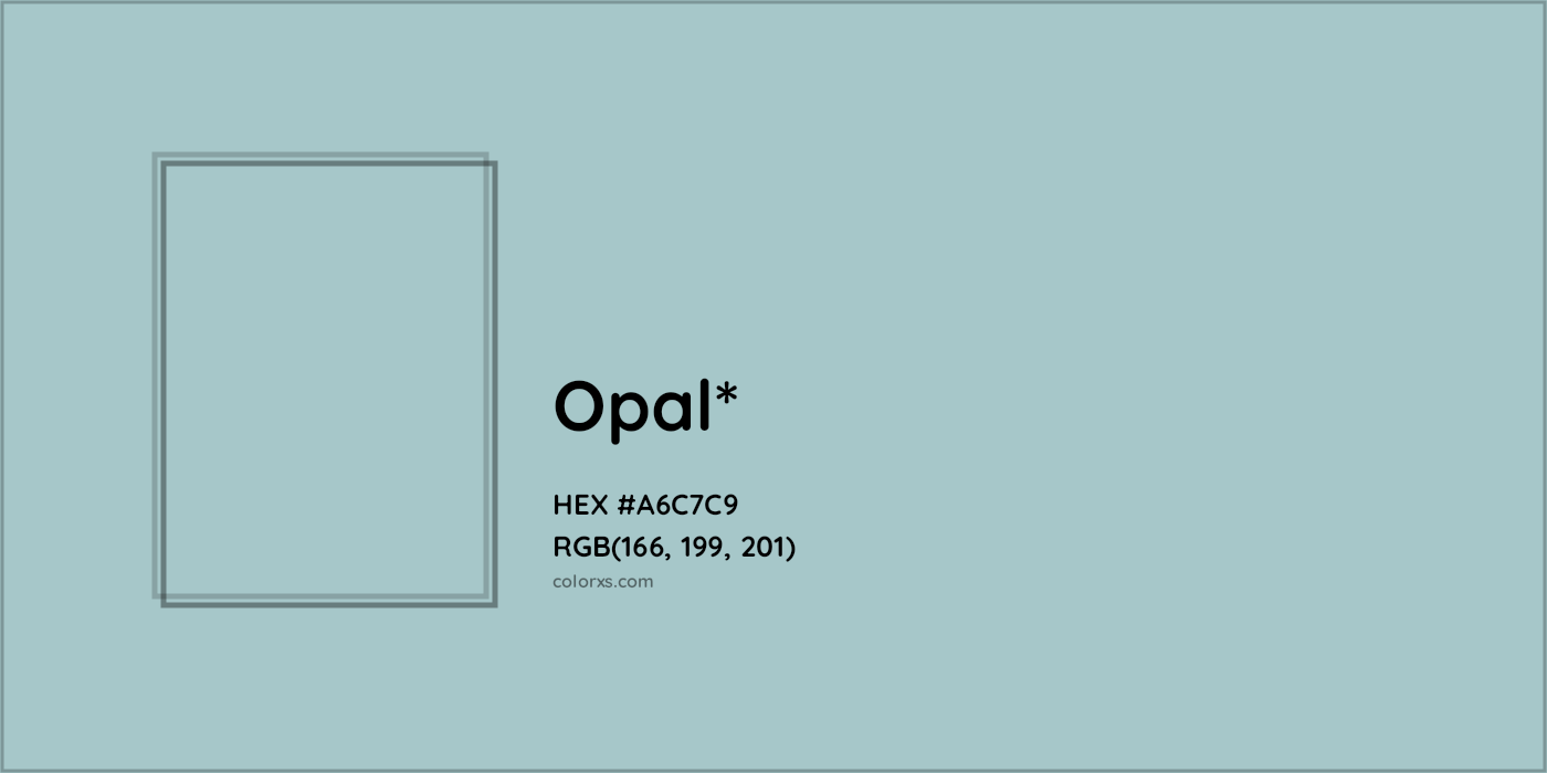 HEX #A6C7C9 Color Name, Color Code, Palettes, Similar Paints, Images