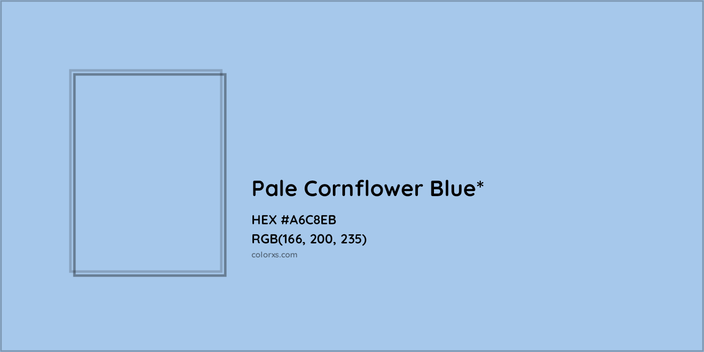 HEX #A6C8EB Color Name, Color Code, Palettes, Similar Paints, Images