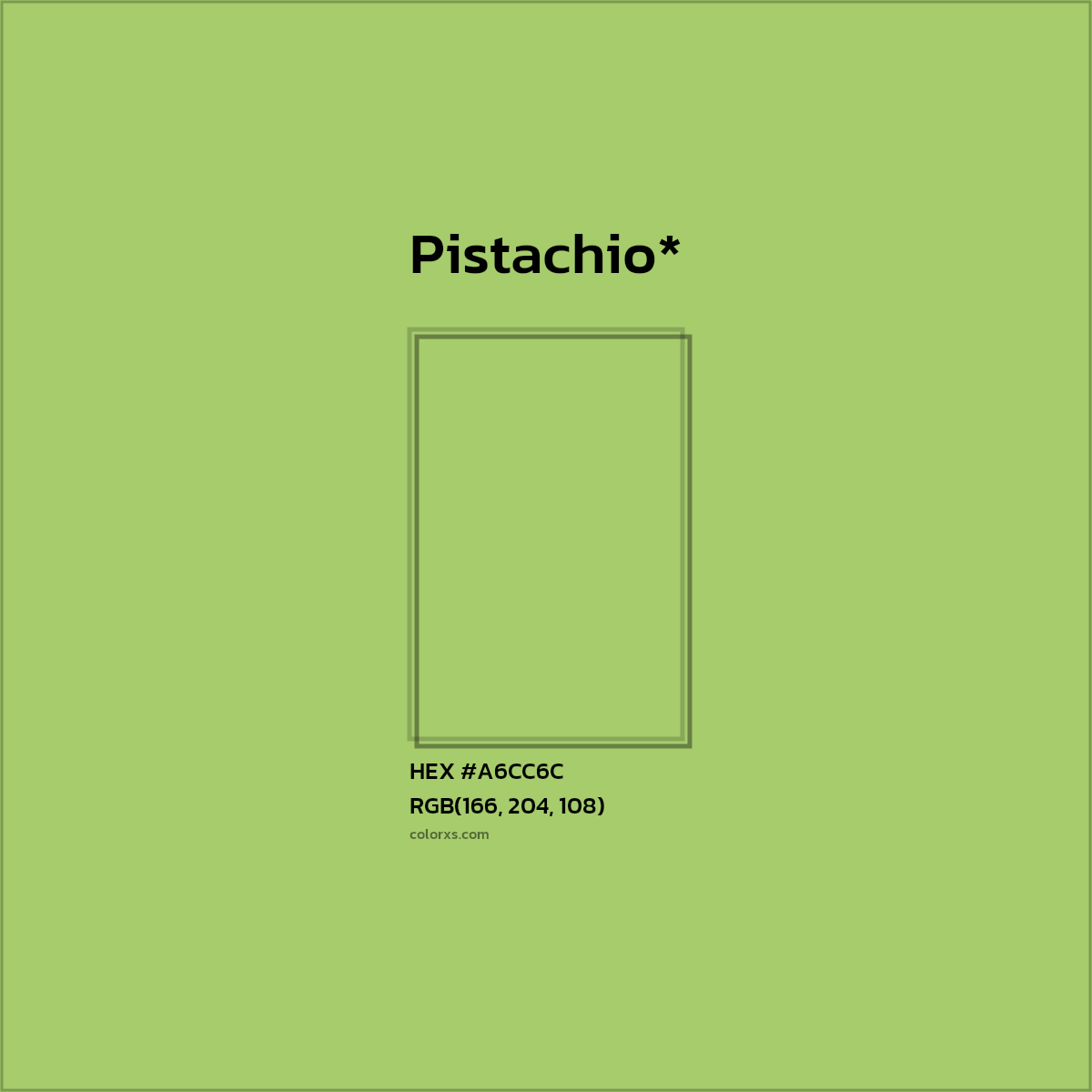 HEX #A6CC6C Color Name, Color Code, Palettes, Similar Paints, Images