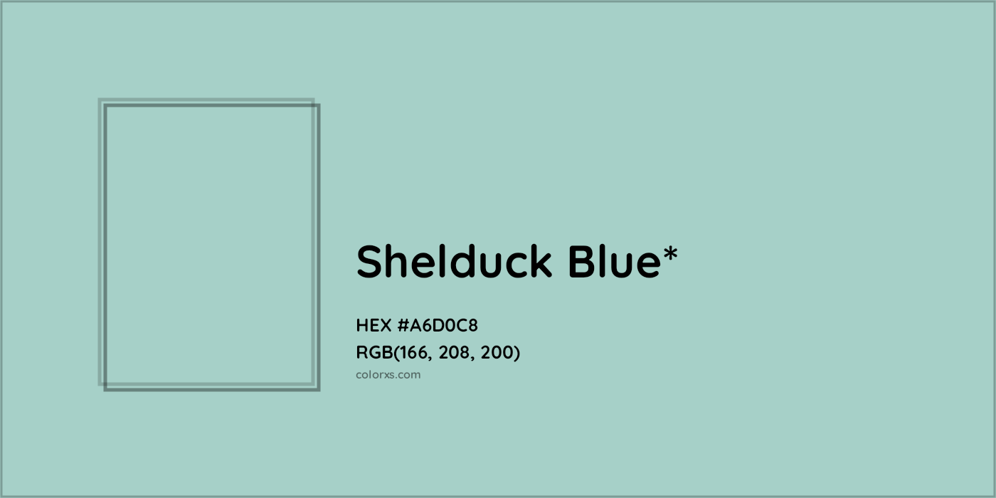HEX #A6D0C8 Color Name, Color Code, Palettes, Similar Paints, Images