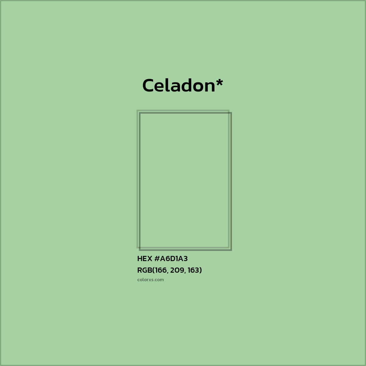 HEX #A6D1A3 Color Name, Color Code, Palettes, Similar Paints, Images
