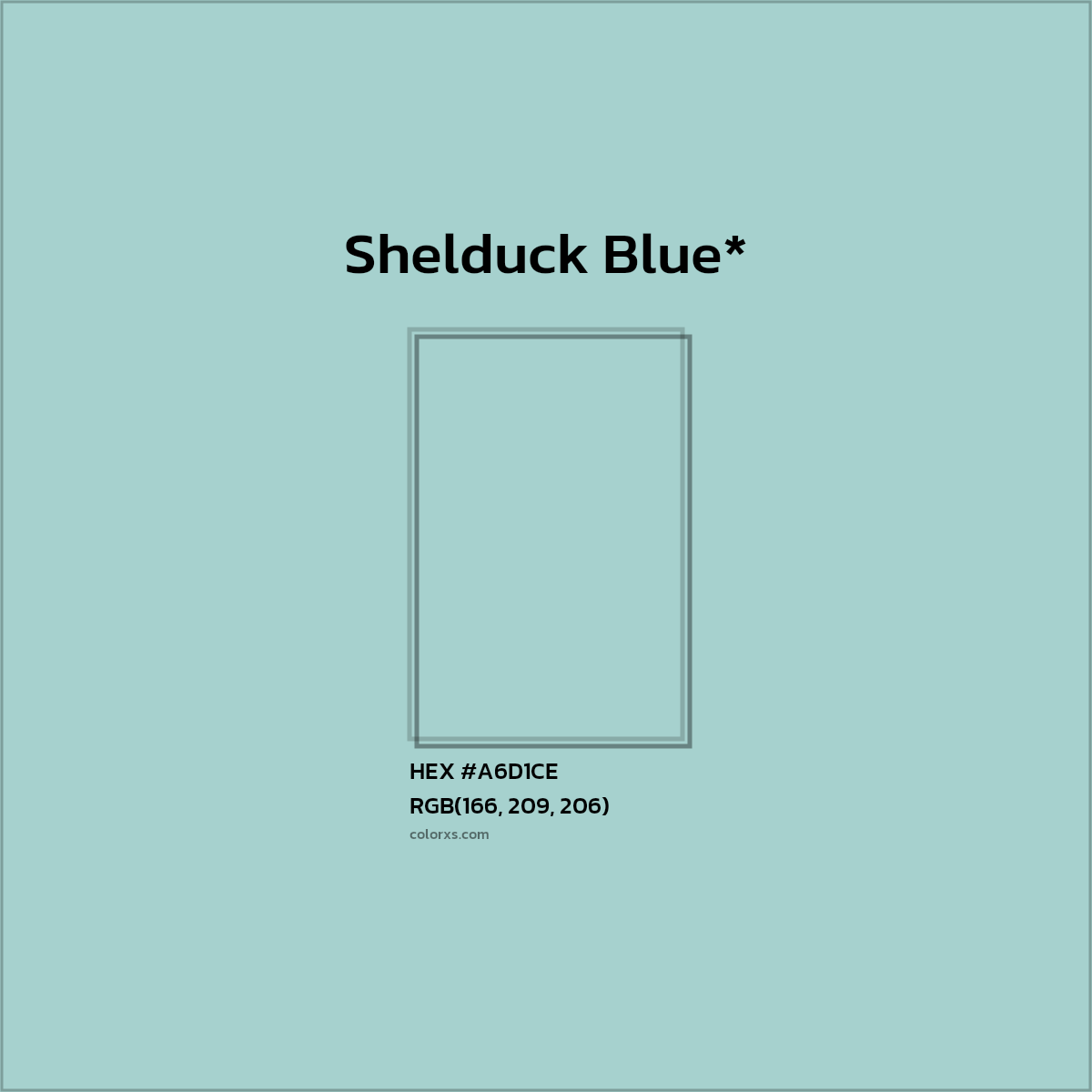 HEX #A6D1CE Color Name, Color Code, Palettes, Similar Paints, Images