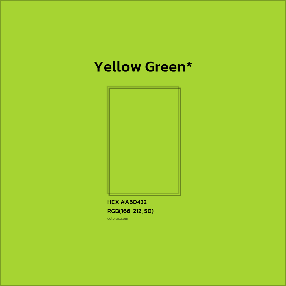 HEX #A6D432 Color Name, Color Code, Palettes, Similar Paints, Images