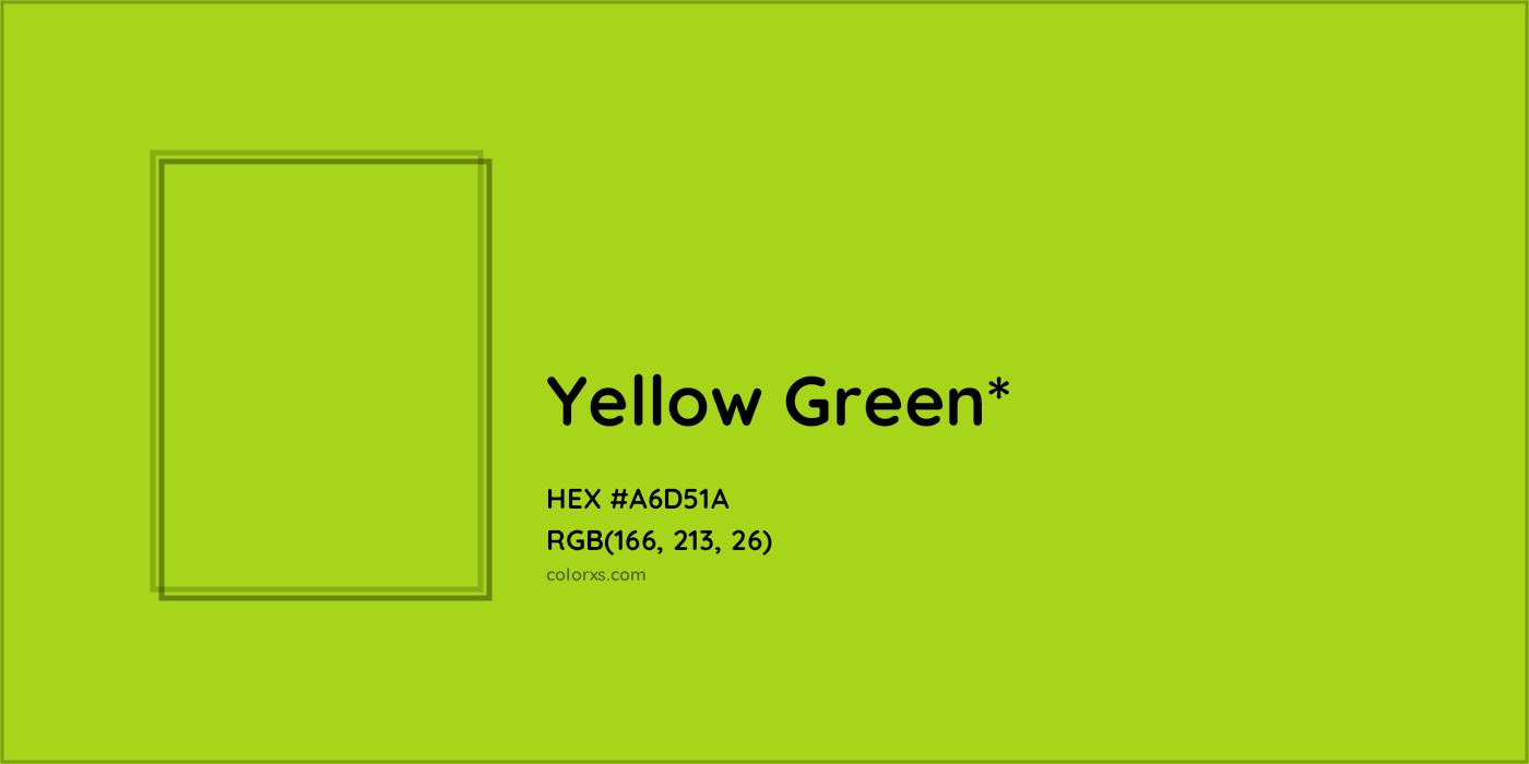 HEX #A6D51A Color Name, Color Code, Palettes, Similar Paints, Images