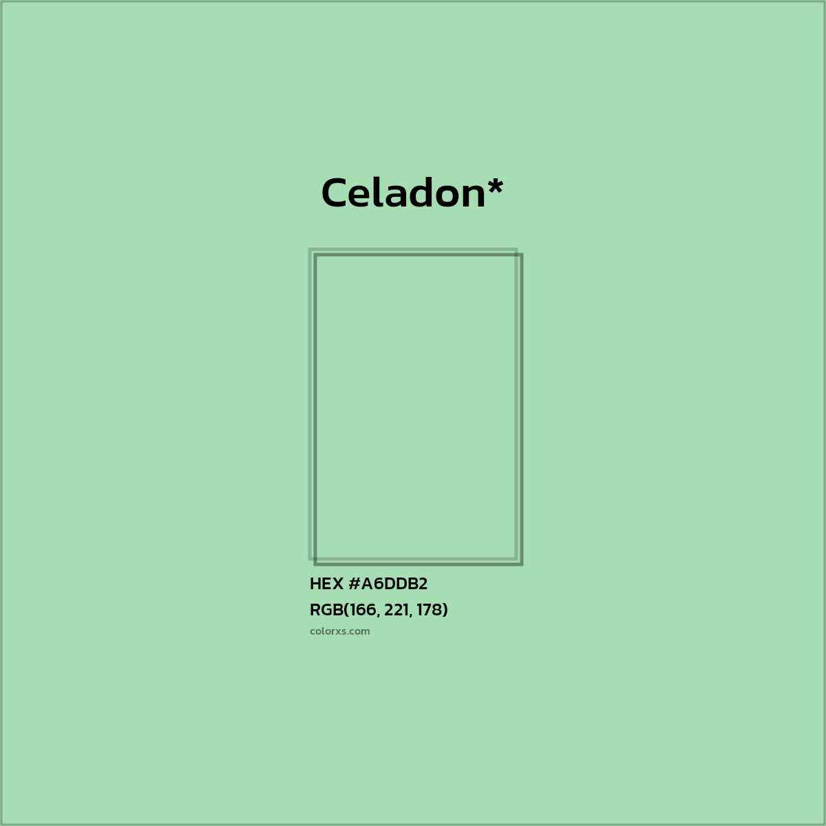 HEX #A6DDB2 Color Name, Color Code, Palettes, Similar Paints, Images
