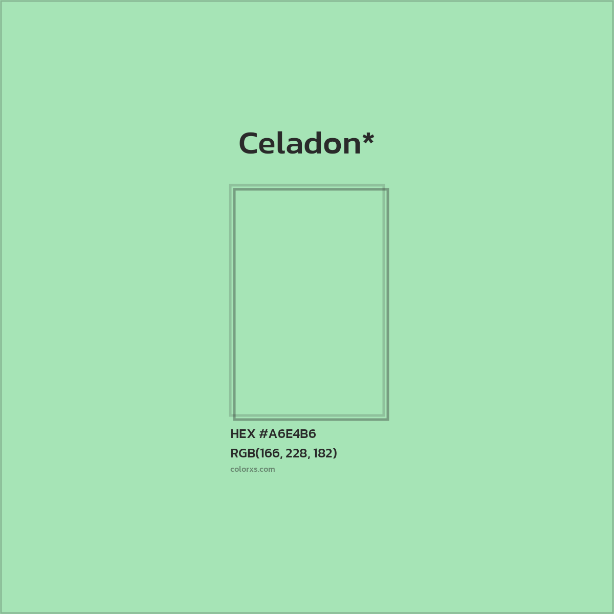 HEX #A6E4B6 Color Name, Color Code, Palettes, Similar Paints, Images