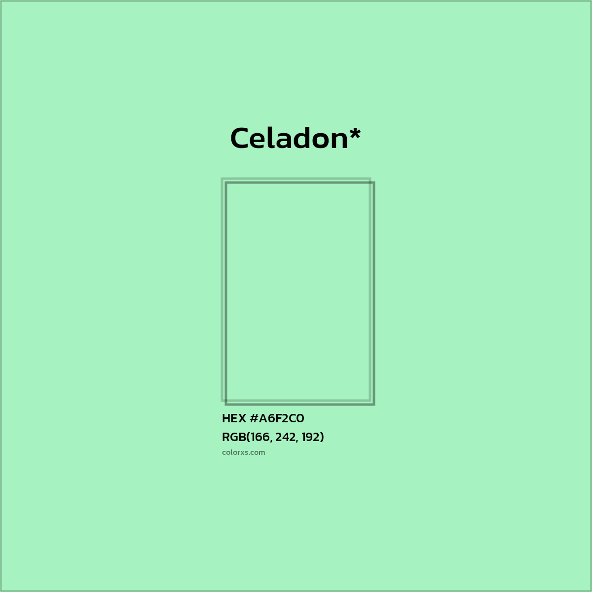 HEX #A6F2C0 Color Name, Color Code, Palettes, Similar Paints, Images