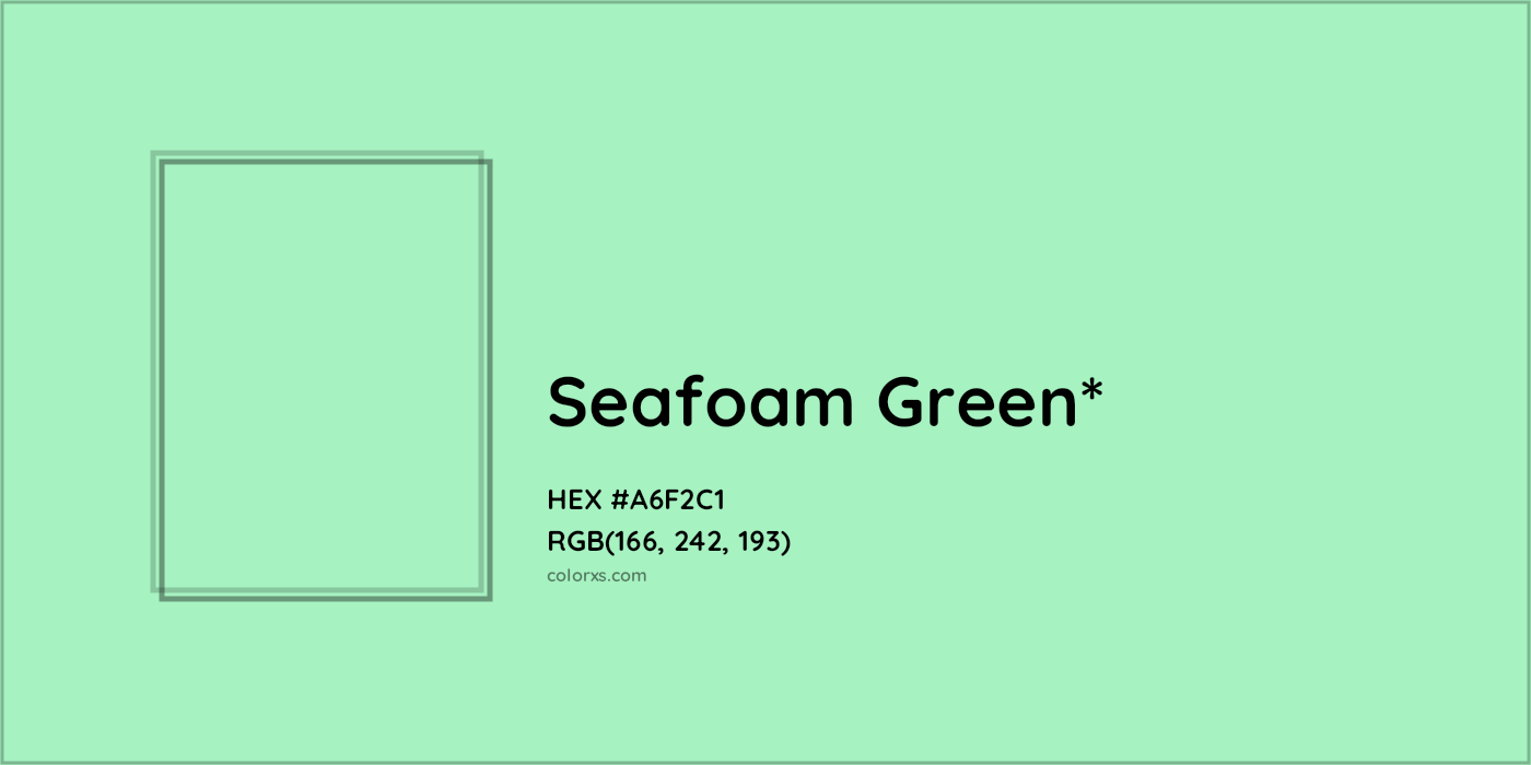 HEX #A6F2C1 Color Name, Color Code, Palettes, Similar Paints, Images