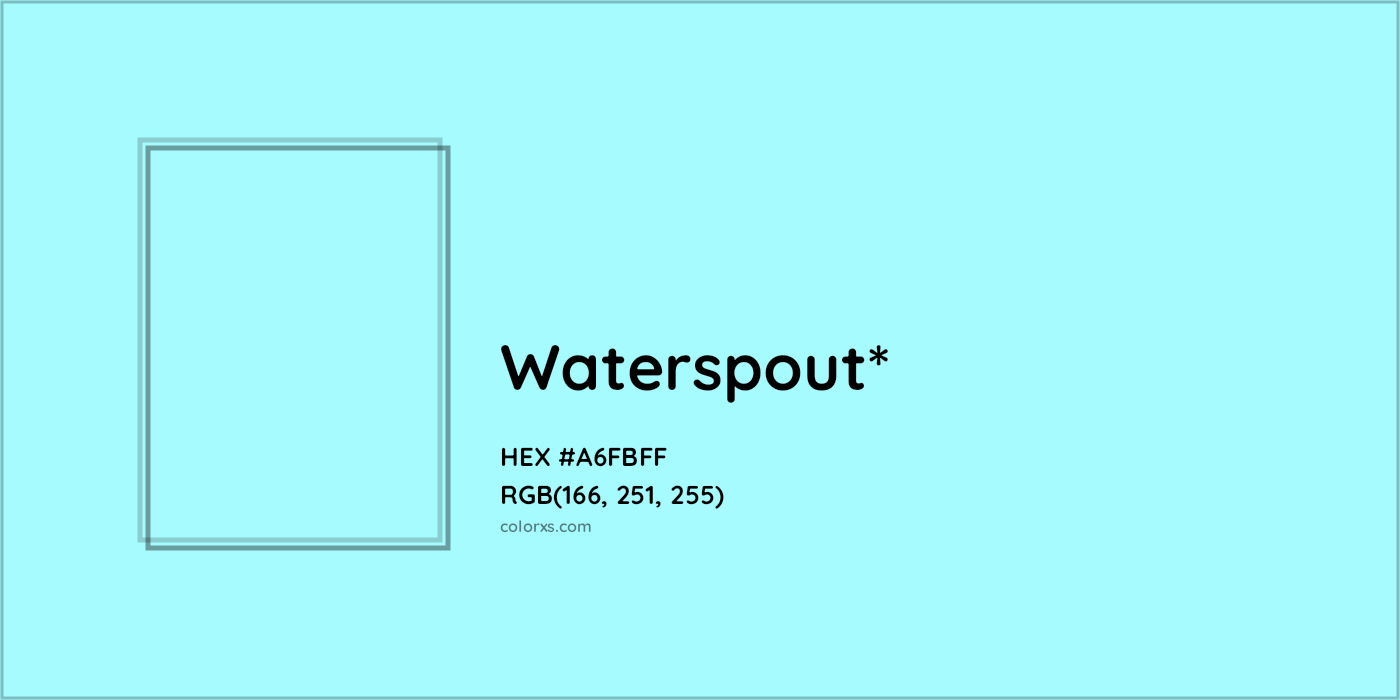 HEX #A6FBFF Color Name, Color Code, Palettes, Similar Paints, Images