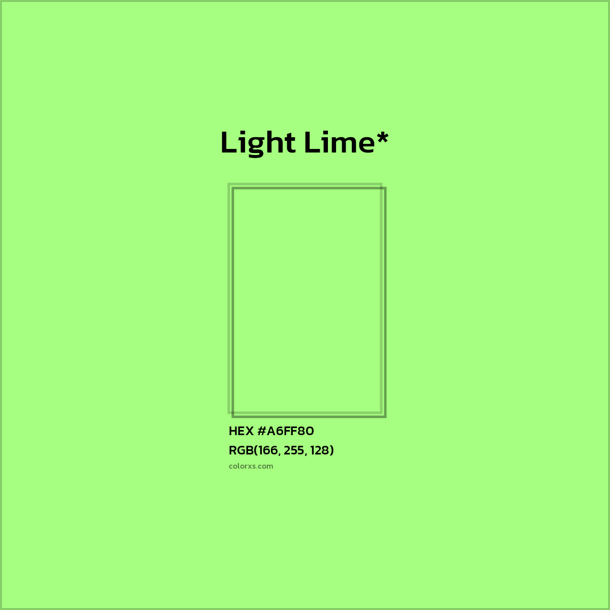 HEX #A6FF80 Color Name, Color Code, Palettes, Similar Paints, Images
