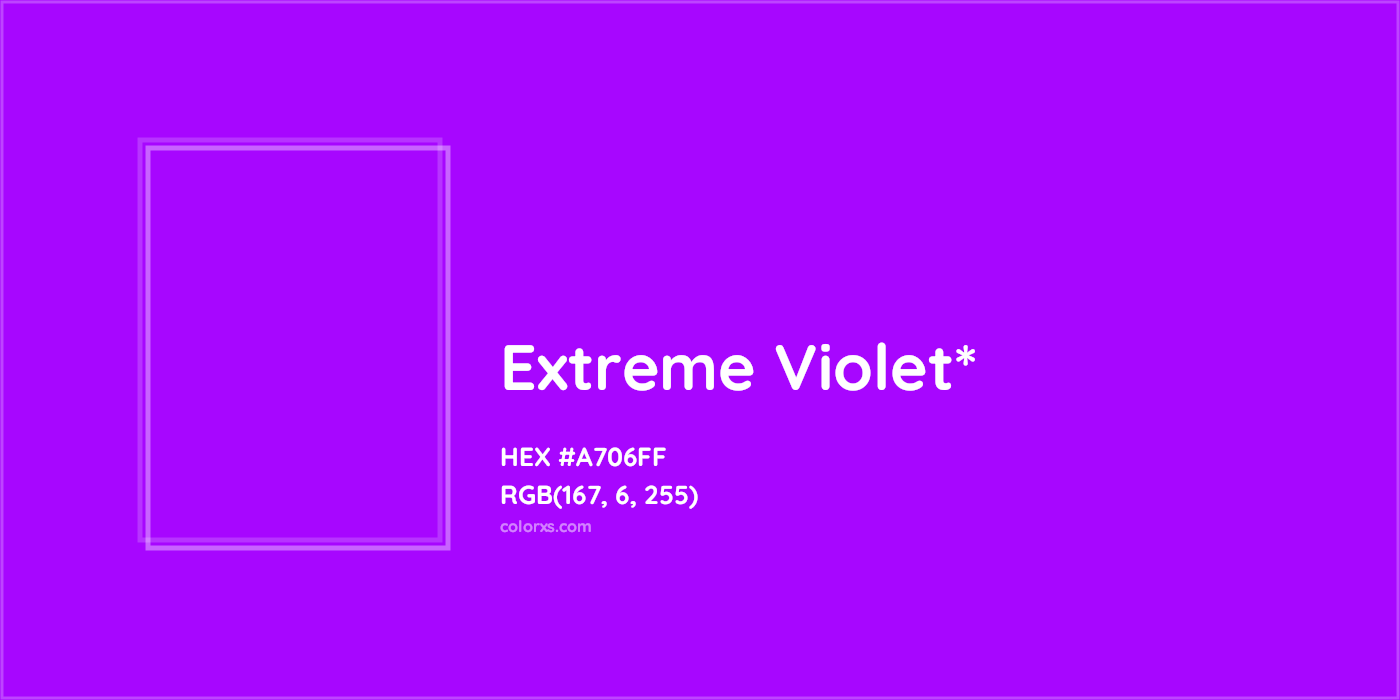 HEX #A706FF Color Name, Color Code, Palettes, Similar Paints, Images