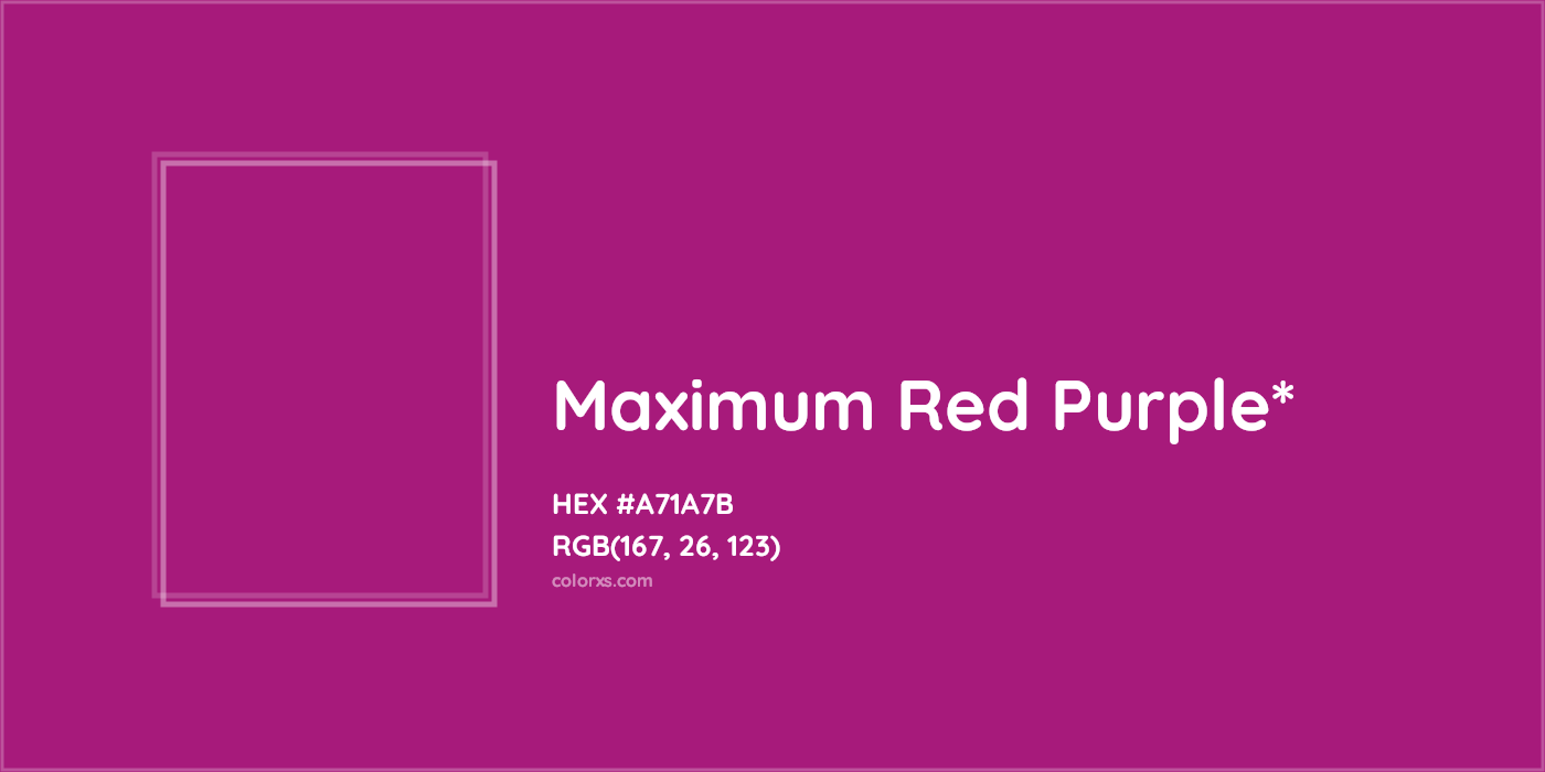 HEX #A71A7B Color Name, Color Code, Palettes, Similar Paints, Images