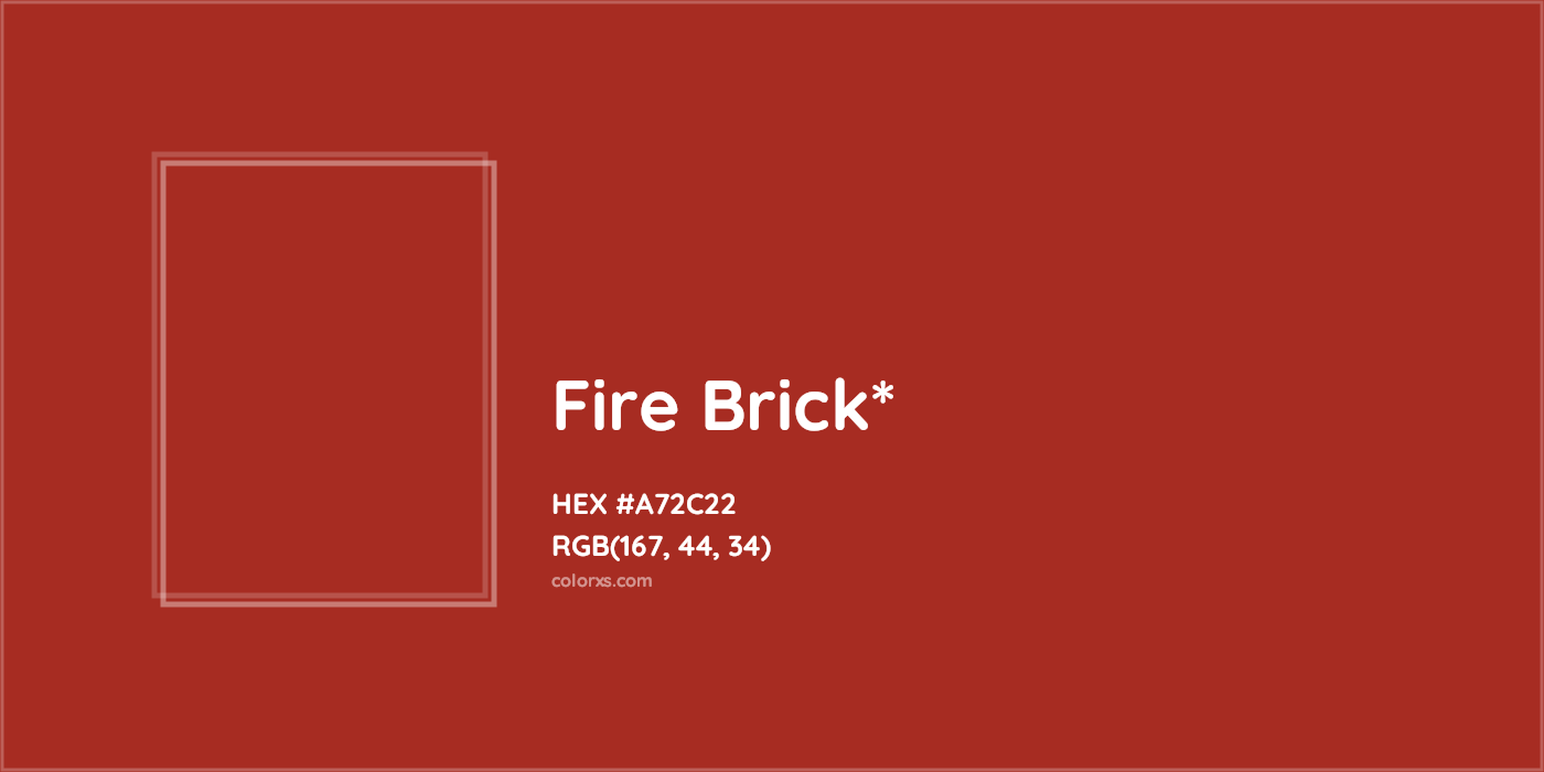 HEX #A72C22 Color Name, Color Code, Palettes, Similar Paints, Images