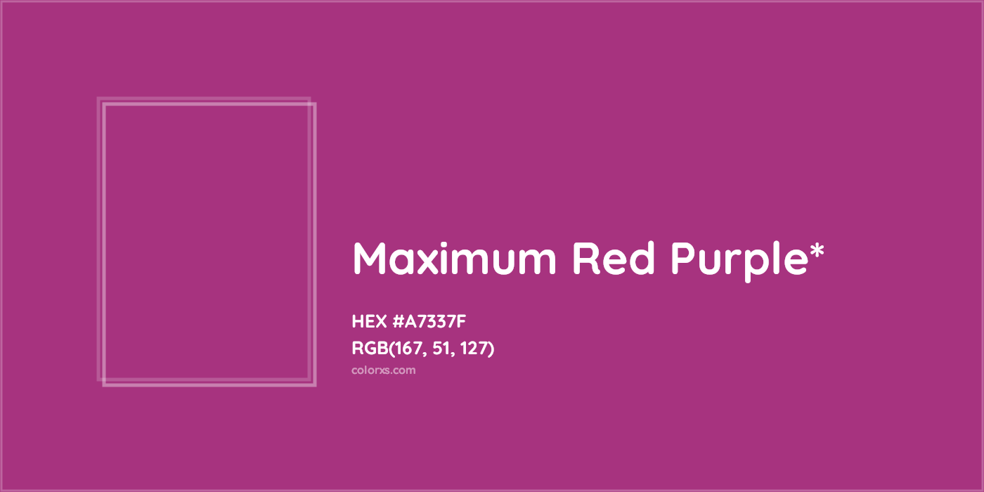 HEX #A7337F Color Name, Color Code, Palettes, Similar Paints, Images