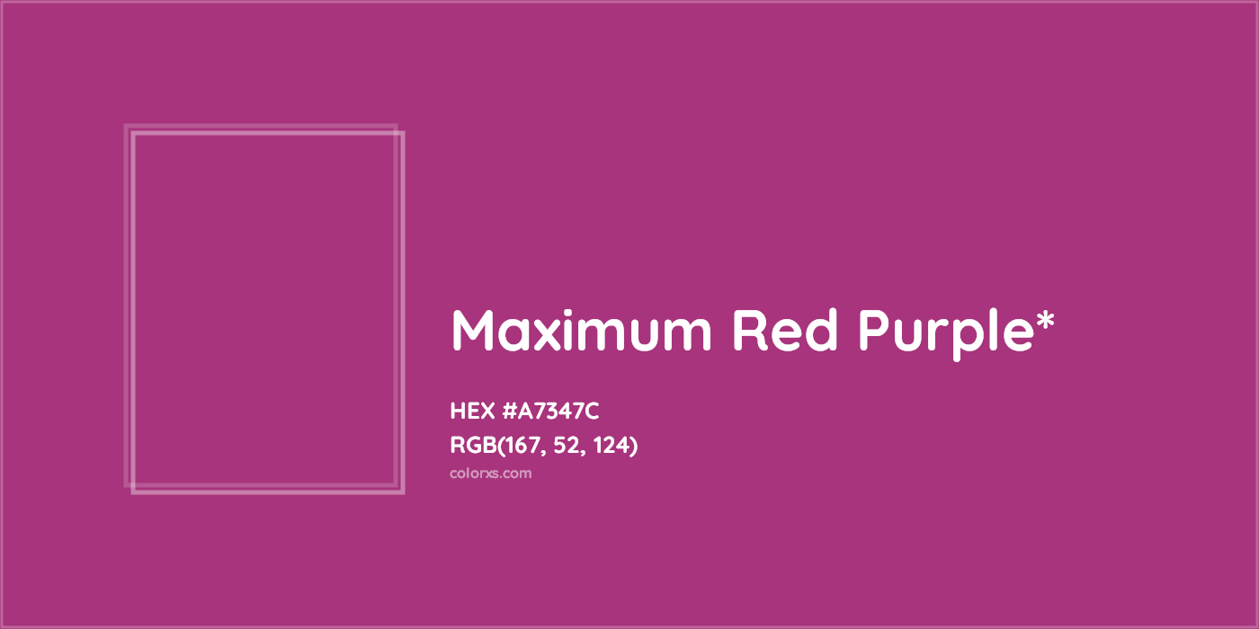 HEX #A7347C Color Name, Color Code, Palettes, Similar Paints, Images