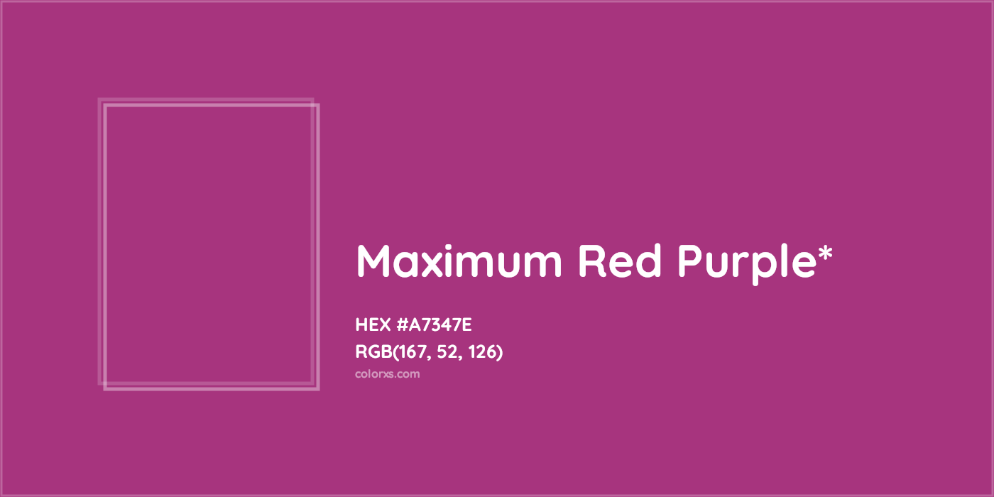HEX #A7347E Color Name, Color Code, Palettes, Similar Paints, Images