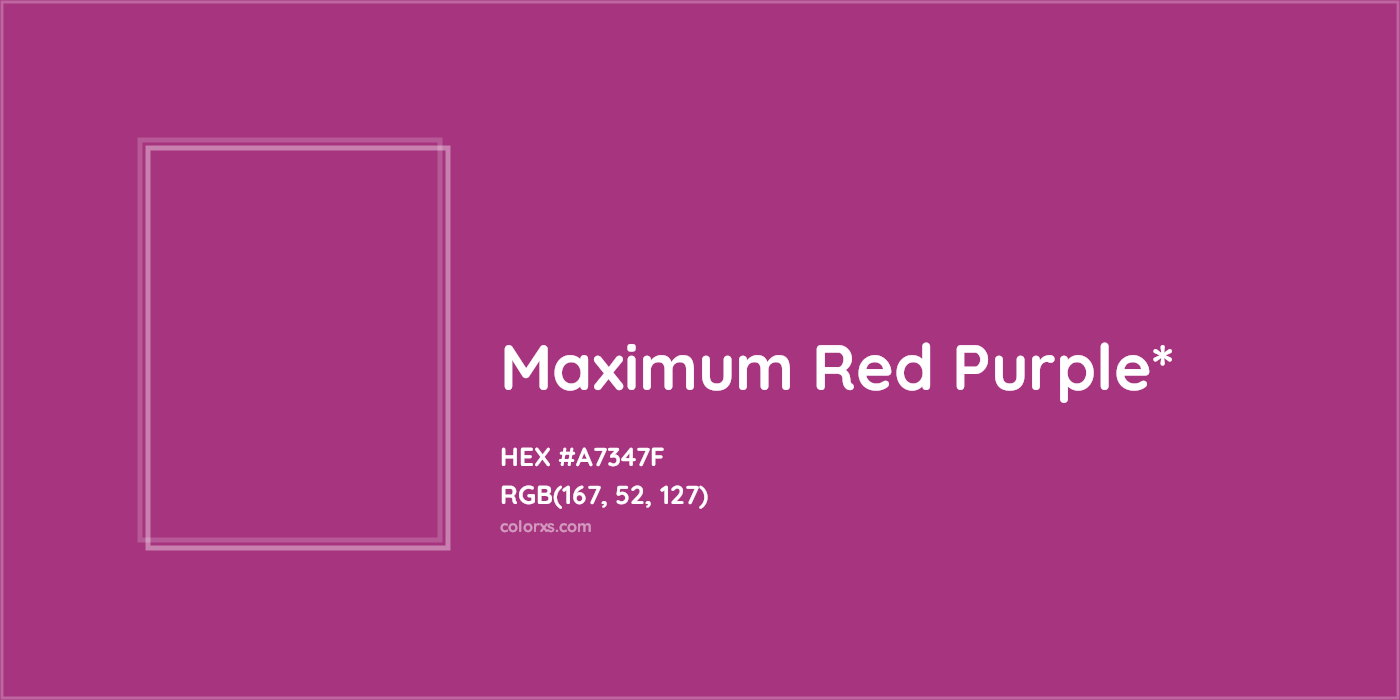 HEX #A7347F Color Name, Color Code, Palettes, Similar Paints, Images