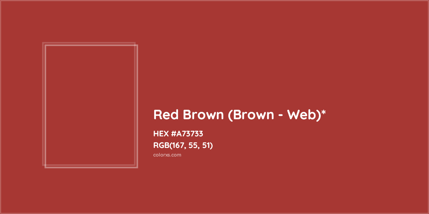 HEX #A73733 Color Name, Color Code, Palettes, Similar Paints, Images